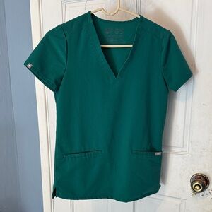 Figs Hunter Green Scrub Top